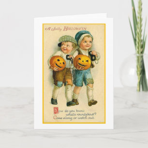 Vintage Halloween Kinder Kaart