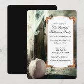 Vintage Halloween Photo Elegant Party Invitations (Devant / Derrière)