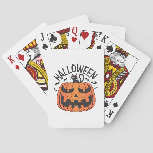 Vintage Halloween Pokerkaarten (Achterkant)