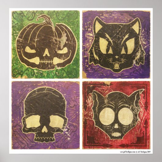 Vintage Halloween Poster (Voorkant)