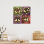 Vintage Halloween Poster (Keuken)