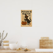 Vintage Halloween Potion in Motion Poster (Keuken)