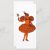 Vintage Halloween Pumpkin Fairy (Voorkant / Achterkant)