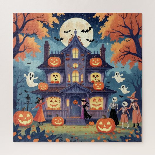 Vintage Halloween Puzzle for Adults (Vertical)