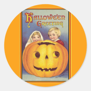 Vintage Halloween Ronde Sticker