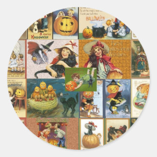 Vintage Halloween Ronde Sticker
