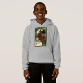 Vintage Halloween sorcière Broomstick avec chat (Devant entier)