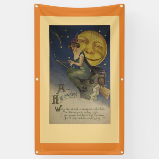 Vintage Halloween Spandoek (Verticaal)