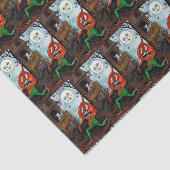 Vintage Halloween-spookpopperweefsel Tissuepapier (Detail)