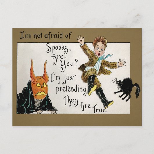 Vintage Halloween Spooks Briefkaart (Voorkant)
