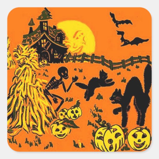 Vintage Halloween Stickers (Voorkant)