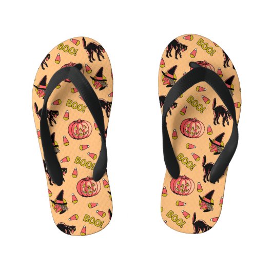 Vintage Halloween Teenslippers (Voetbed)