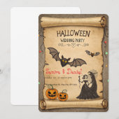 Vintage Halloween Wedding Invitation Scroll (Devant / Derrière)