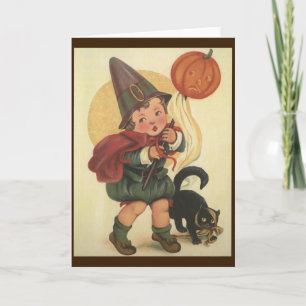 Vintage Halloween Wenskaart Kaart