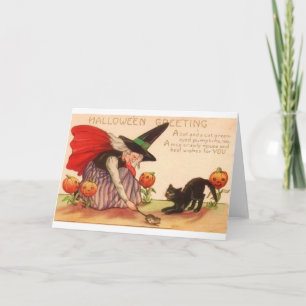Vintage Halloween Wenskaart Kaart