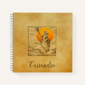 Vintage Halloween Witch Spiral Notitieboek (Voorkant)