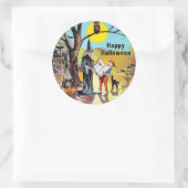 Vintage Halloween Witch Sticker (Tas)