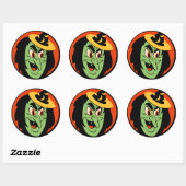 Vintage Halloween Witch Sticker (Vel)