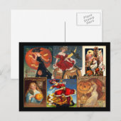 Vintage Halloween Women Montage Briefkaart (Voorkant / Achterkant)