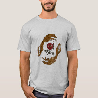 Vintage Hands Holding Rose Graphic T-Shirt 