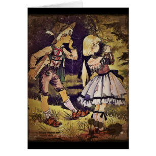 Vintage Hansel et Gretel Voir le chalet
