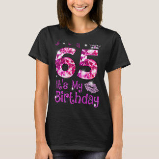 Vintage Happy 65 Het is mijn geboorte kroonlips 65 T-shirt