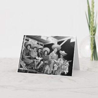 Vintage Happy Birthday Party-kaart Kaart