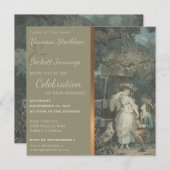 Vintage Happy Couple Faire-part de mariage (Devant / Derrière)