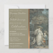 Vintage Happy Couple Faire-part de mariage (Devant)