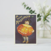 Vintage Happy Halloween Briefkaart (Staand voorkant)
