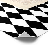 Vintage Harlequin Garden Rozen Poster (Hoek)