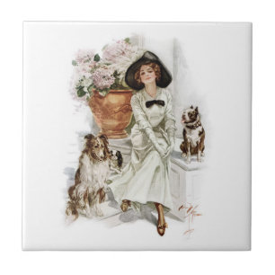 Vintage Harrison Fisher Tegeltje