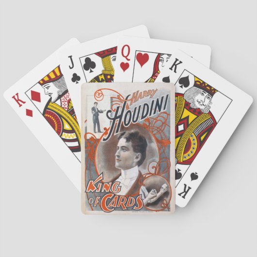 Vintage Harry Houdini Pokerkaarten (Achterkant)