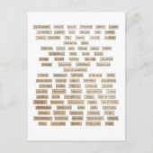 Vintage Haunting Words Halloween Carte postale (Devant)