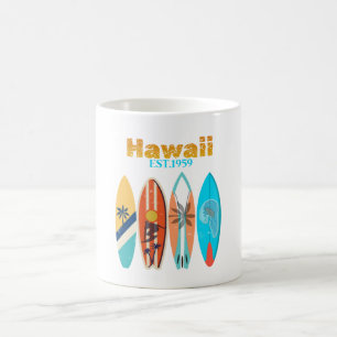 Vintage Hawaï Est. 1959 Retro Surfplanken Koffiemok