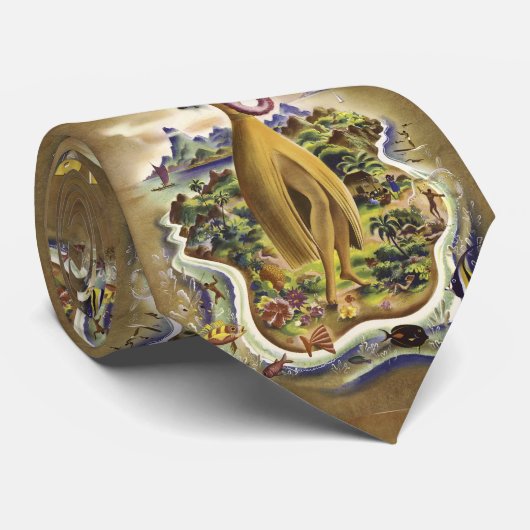 Vintage Hawaii 2 Stropdas (Opgerold)