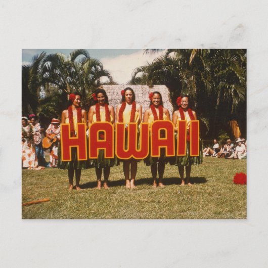 Vintage Hawaii Briefkaart (Voorkant)