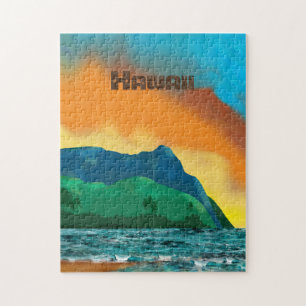 Vintage Hawaii Reisposter Puzzle Legpuzzel