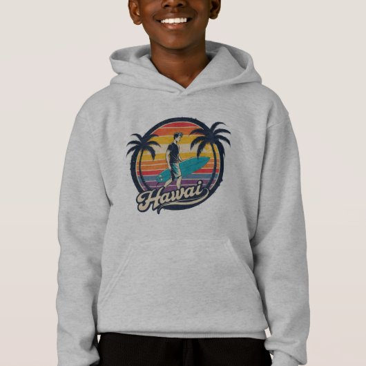 Vintage Hawaii Surf Retro Sunset esthétique (Devant)