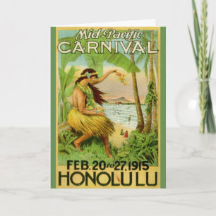 Vintage Hawaiiaanse Reis Kaart