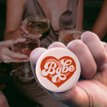 Vintage Heart Birde Babe Tribe Badge Button<br><div class="desc">Bouton d'insigne de femme de coeur vintage Mariée Vintage pour être la mariée de femme de familleTribe</div>