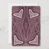 Vintage Hearts Frame Wedding Invitation Kaart (Achterkant)