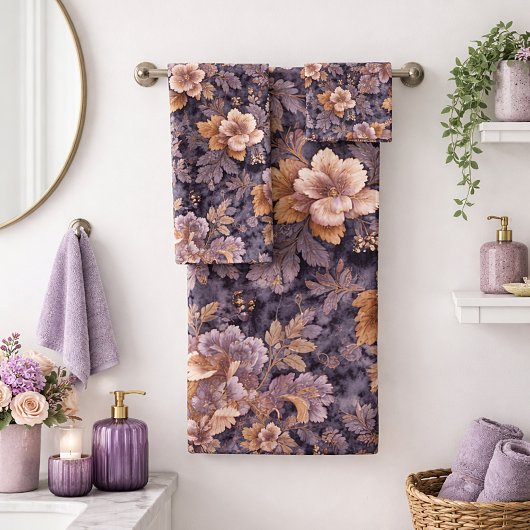 Vintage Heirloom Petals purple floral