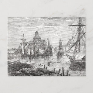 Vintage Helsinki Harbour Finland Briefkaart