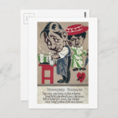 Vintage Hen Pecked Husband Briefkaart (Voorkant / Achterkant)