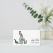 Vintage hennen QRCode Visitekaartje (Staand voorkant)