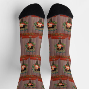 Vintage Henri Rousseau Franse Bloemencottagecor Sokken