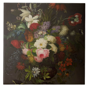 Vintage Henryka Beyer Flowers Tegeltje