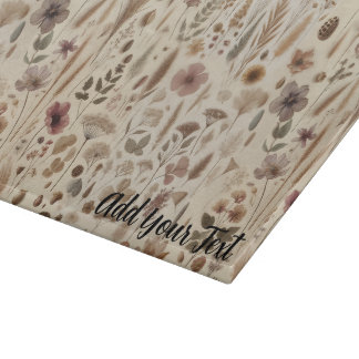 Vintage Herbarium Pressed Flower Botanical Snijplank