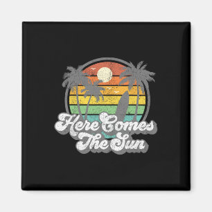 Vintage Here Comes The Sun Strand Surfen Retro 70s Magneet